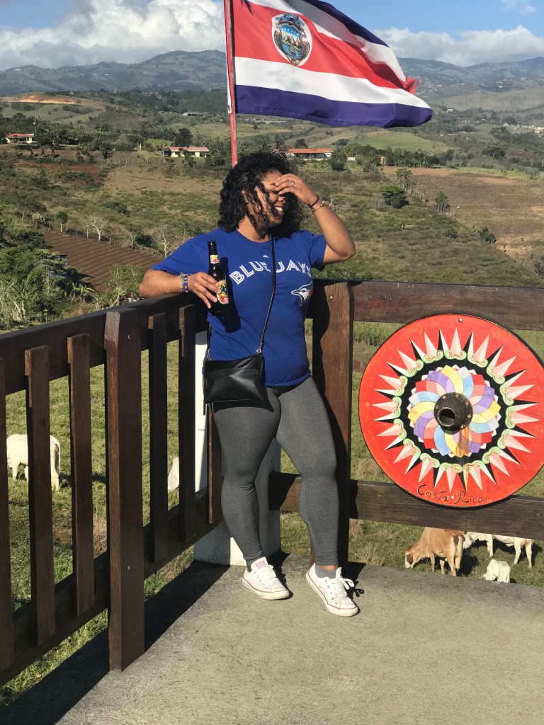 Costa Rican flag in San Ramon, Costa Rica